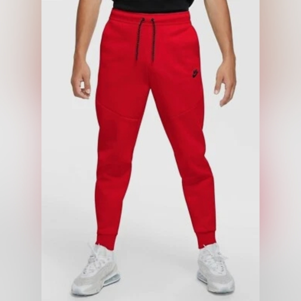 Nike Tech Fleece Sportswear Jogger Pants Red CU4495-657 Men's Small MSRP $110